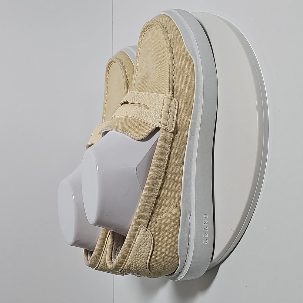 NWOT Cole Haan Grandseries Grandpro Rally Penny Loafer Sneaker Cream Canvas 10 - Picture 4 of 13